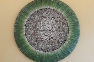 Zentrum mit Holzträmeli aus versch. Hölzern gefüllt, Durchmesser 150 cm