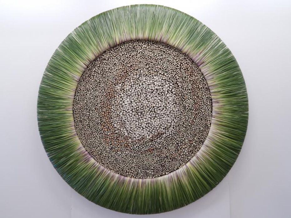 Kreis mit Bärengras und Weidenträmeli  150 cm